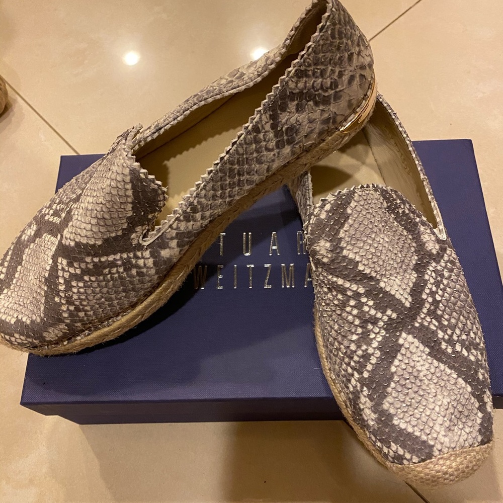 Stuart Weitzman Snake Espadrilles